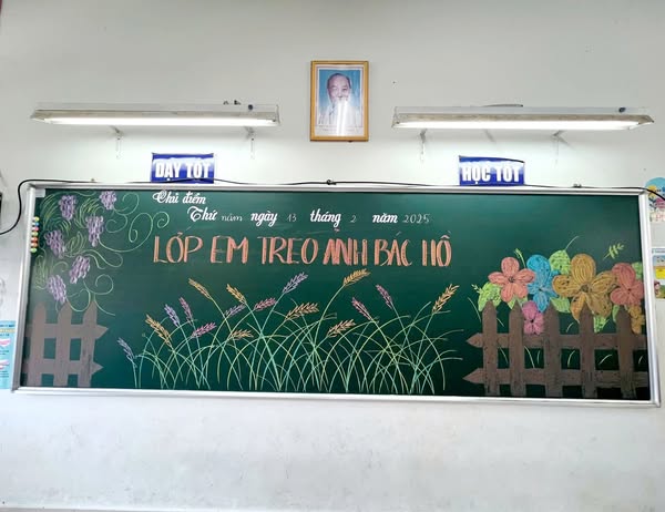  Mô hình hoạt động “Lớp em treo ảnh Bác Hồ” năm 2024 – 2025