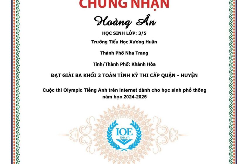  Tuyên dương và chúc mừng các em