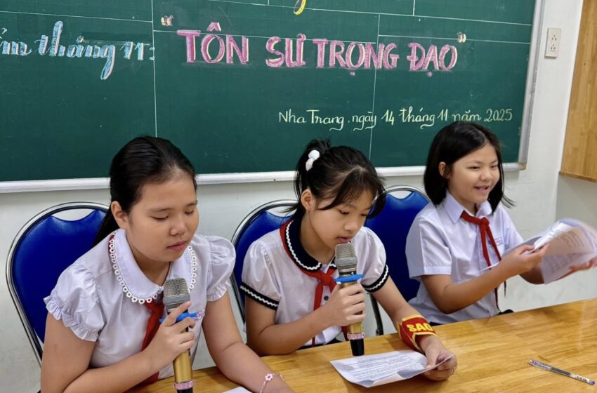  CHƯƠNG TRÌNH PHÁT THANH MĂNG NON CHỦ ĐIỂM THÁNG 11 “TÔN SƯ TRỌNG ĐẠO”