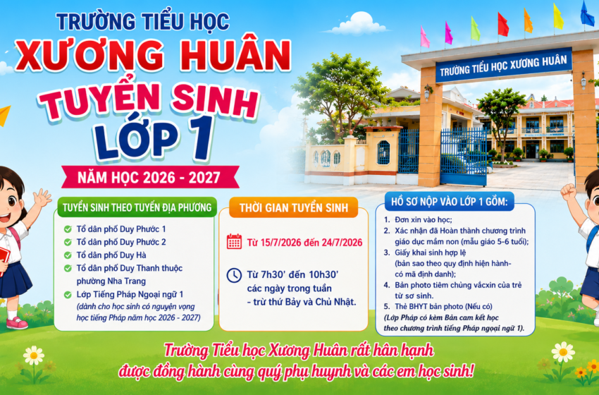  Thông báo về việc Tuyển sinh vào lớp 1 Năm học 2026 – 2027